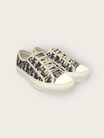 DIOR Navy Oblique Walk'n Sneakers 35 77838110