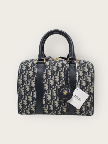 DIOR Blau Oblique Jacquard Groove 25 Tasche 121309298