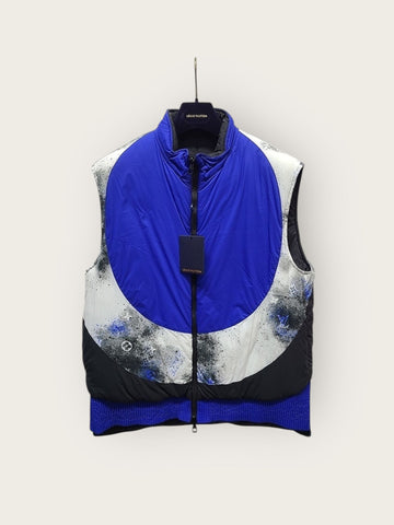 LOUIS VUITTON ブルーモノグラムサークルリバーシブルパディングベスト 52 59945673