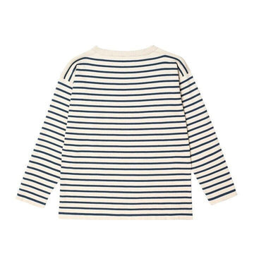 ANDERSEN ANDERSEN 25SS Boatman Stripe T-Shirt Petrol Blue 160060860 [P]