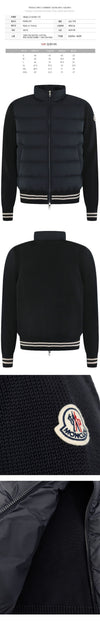 MONCLER ロゴパッチミックスパデッドジャケット ネイビー 9B000 32 M1509 779 146793839 [P]