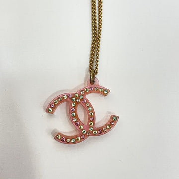 CHANEL Pink CC-Logo Halskette 148788984