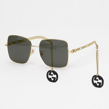 GUCCI Sonnenbrille GG0724S 001 mit Kettenverzierung in Übergröße 62831713