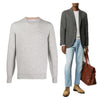 Brunello Cucinelli Cashmere Knit Sweater Gray M2200100 CK773 148801599 [P]