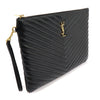 Saint Laurent 440222 Black Matelassé Monogram Document Holder Strap Clutch 148809688 [P]
