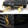 Saint Laurent 440222 Black Matelassé Monogram Document Holder Strap Clutch 148809688 [P]