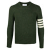 THOM BROWNE 22FW バイアス クルーネック プルオーバー ウール ニット 01085 320 48463520 [P]