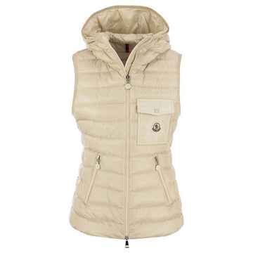 MONCLER GLYGOS Logo-Patch Steppweste Beige 1A000 28 595ZZ 20N 120538980
