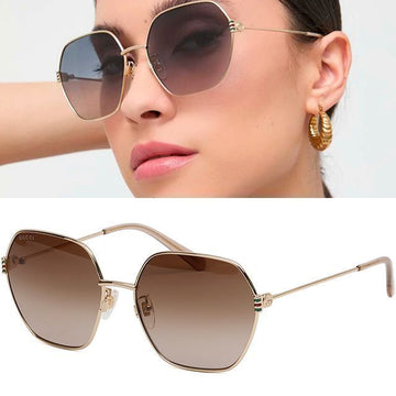 GUCCI Sonnenbrille GG1285SA polygonale Luxus-mode 126840902