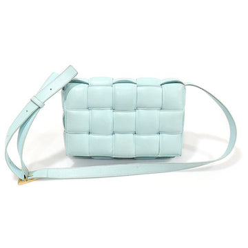 BOTTEGA VENETA Pail Blauer Lammleder Intrecciato Gewebe Gepolsterte Kassette Umhängetasche 591970 148871910