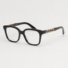 Gucci GG1192O 001 Eyeglass Frame Square Luxury Black Acetate Gold Logo Decoration 134902314 [P]