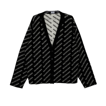 Balenciaga Multi-logo All-over Cardigan Size 3 699822 148554258