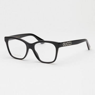 GUCCI Brille GG0420O 001 quadratische Hornbrille mit Strass für Herren und Damen 62823895