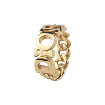 Dior Revolution Logo Gold Finish Metal Ring 36130-2 148889982
