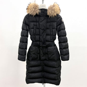 Moncler Chloe Long Down Jacket Patch Logo Black 00 148906171