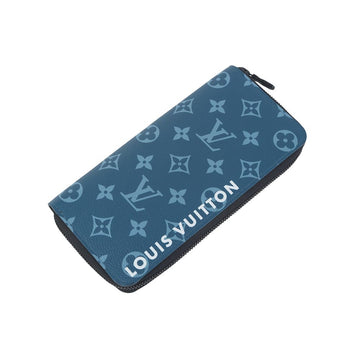 Louis Vuitton Monogram Logo Lettering Zippy Long Wallet Blue 36136-2 148935821