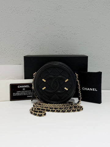 CHANEL Cosmetic Caviar Round Mini Bag AP0365 148949474