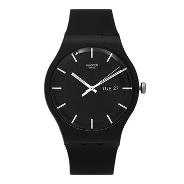 SWATCH SO29B704 パワートラッキング モノ ブラック ユニセックス ウレタンウォッチ 146946290