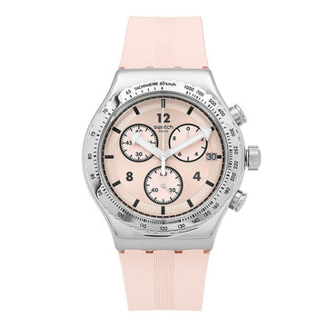 Swatch YVS532 Essentials Poppingly Pink Men's Urethane Watch 145693516 [P]