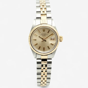 Rolex Unused Vintage 6917 Datejust 26 Women's 14K Combi Watch Champagne Gold 1972 148977866