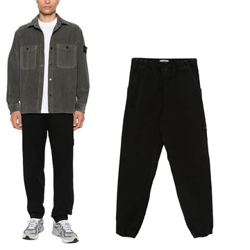 STONE ISLAND ロゴパッチトラックパンツ ブラック (K2S153100009S0184 V0129) 149006363
