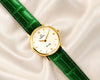 Omega Rare White Ivory Dial Women's Green Crocodile Leather Watch 144765176 [P]