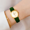 Omega Rare White Ivory Dial Women's Green Crocodile Leather Watch 144765176 [P]