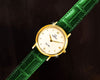 Omega Rare White Ivory Dial Women's Green Crocodile Leather Watch 144765176 [P]