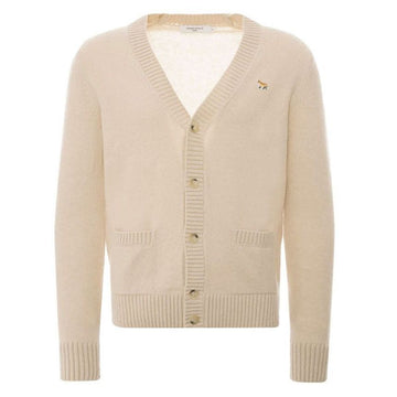 Maison Kitsune Fox V-Neck Cardigan Beige HW00503KT1006 P220 49391851