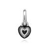 PANDORA Scharf Herz Schwarz Mini Anhänger und Dangle Silber Charm 793042C01 145430425 [P]