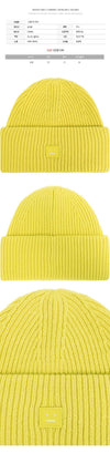 Acne Studios Small Face Patch Wool Beanie Dusty Yellow C40270 DO1 149068891 [P]