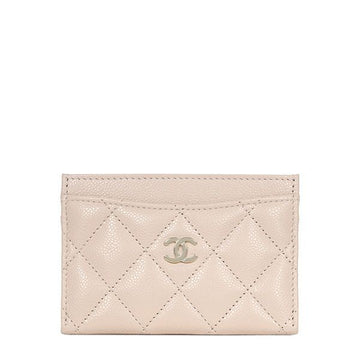 CHANEL Beige Pink Goldene Klassische Kaviar Kartenhalter AP0213 B10583 U3654 149073545