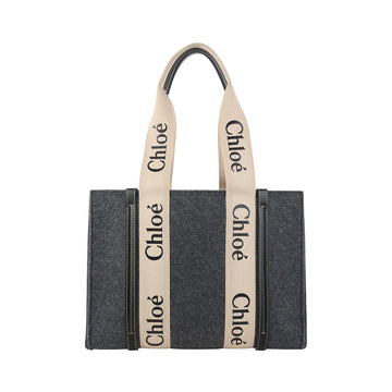 Chloe Woody Bag Medium Cashmere Gray 36149Y 149074505