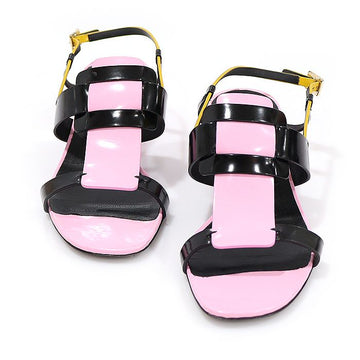ROGER VIVIER マルチカラー PILGRIM JOUR COLOR BLOCK CITY ストラップ レディースサンダル 34.5 149076911