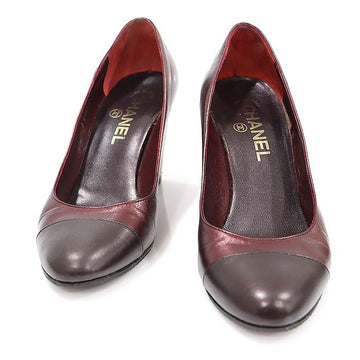 CHANEL G26781 Burgunderbraun Kapuze Camellia Pumps Damen Schuhe 36.5C 149076964