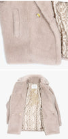 MaxMara CUBA Teddy Alpaca Wool Women's Coat 2511081011600 002 146829335 [P]