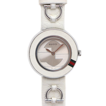 GUCCI 129.5 GG ロゴ ホースビット レザー 時計kk62402475 149117587