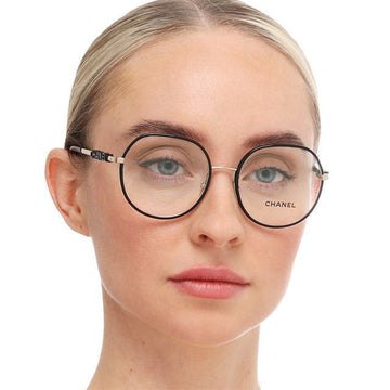 CHANEL CH2213 C134 Luxury Black Windsor Rim Round Logo Decorated Fashion Glasses 140967688