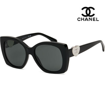 CHANEL Sonnenbrille CH5519 C501/S4 Herren Oversize Dickes Hornrand Herzlogo Mode 140223191