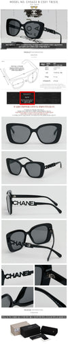 CHANEL Polarized Sunglasses CH5422B C501/T8 Luxury Square Oversized Horn Frame 137985003 [P]