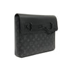 Louis Vuitton Monogram Eclipse Canvas Pochette Steamer Clutch (Built-in Chip) M80107 149128154 [P]