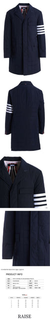 THOM BROWNE Padded Coat mit diagonaler Manschette Navy MOD066X 07259 415 48463410 [P]
