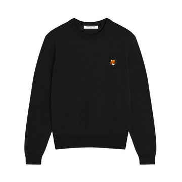 MAISON KITSUNE Merino Strickpullover mit Fuchs-Design für Männer 149162902