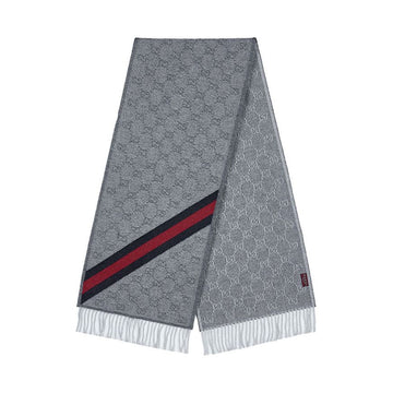 Gucci GG Web Wool Scarf 149163071