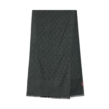 Gucci GG Jacquard Wool Silk Scarf 149163073
