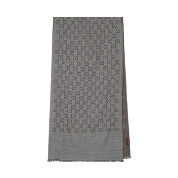 Gucci GG Jacquard Wool Silk Scarf 149163079