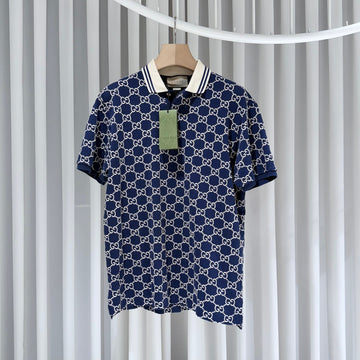 GUCCI GG Monogram Polo-Shirt Blau M 149189383