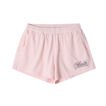 SPORTY & RICH PINK DOLPHIN Health Schrift Disco Shorts Unisex | SH037620078P140 144730740