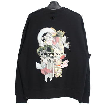 WOOYOUNGMI シティ グラフィック バックロゴ スウェットシャツ ブラック W253TS25 723B 149209425