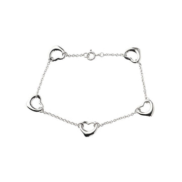 Tiffany & Co Sterling Silver 5 Motif Elsa Peretti Open Heart Bracelet 36095 149224346